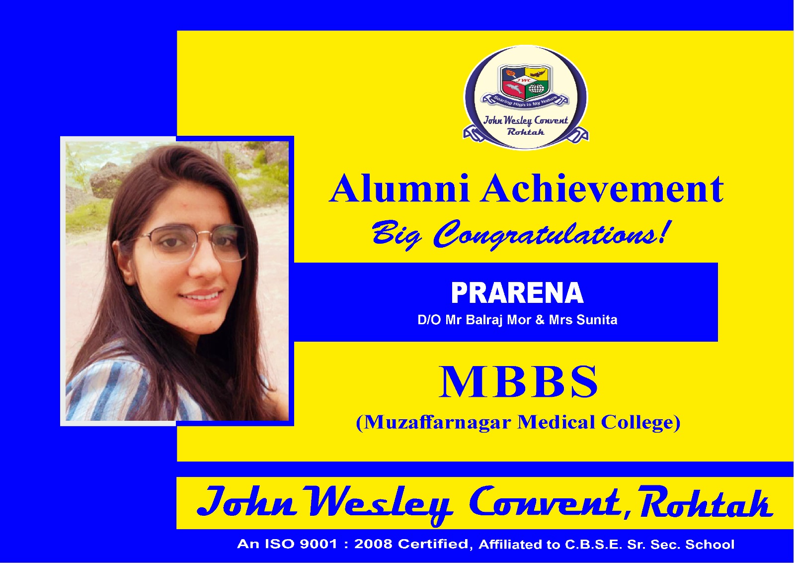 Johnwesley Convent Alumni 4 — alumnus of John Wesley Convent School