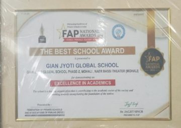 Best Academic Achievements — held by Gian Jyoti Global school