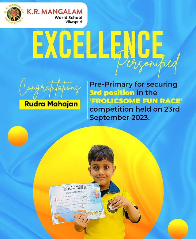 Frolicsome Fun Race On 23rd September 2023 — K.R. Mangalam World School Delhi