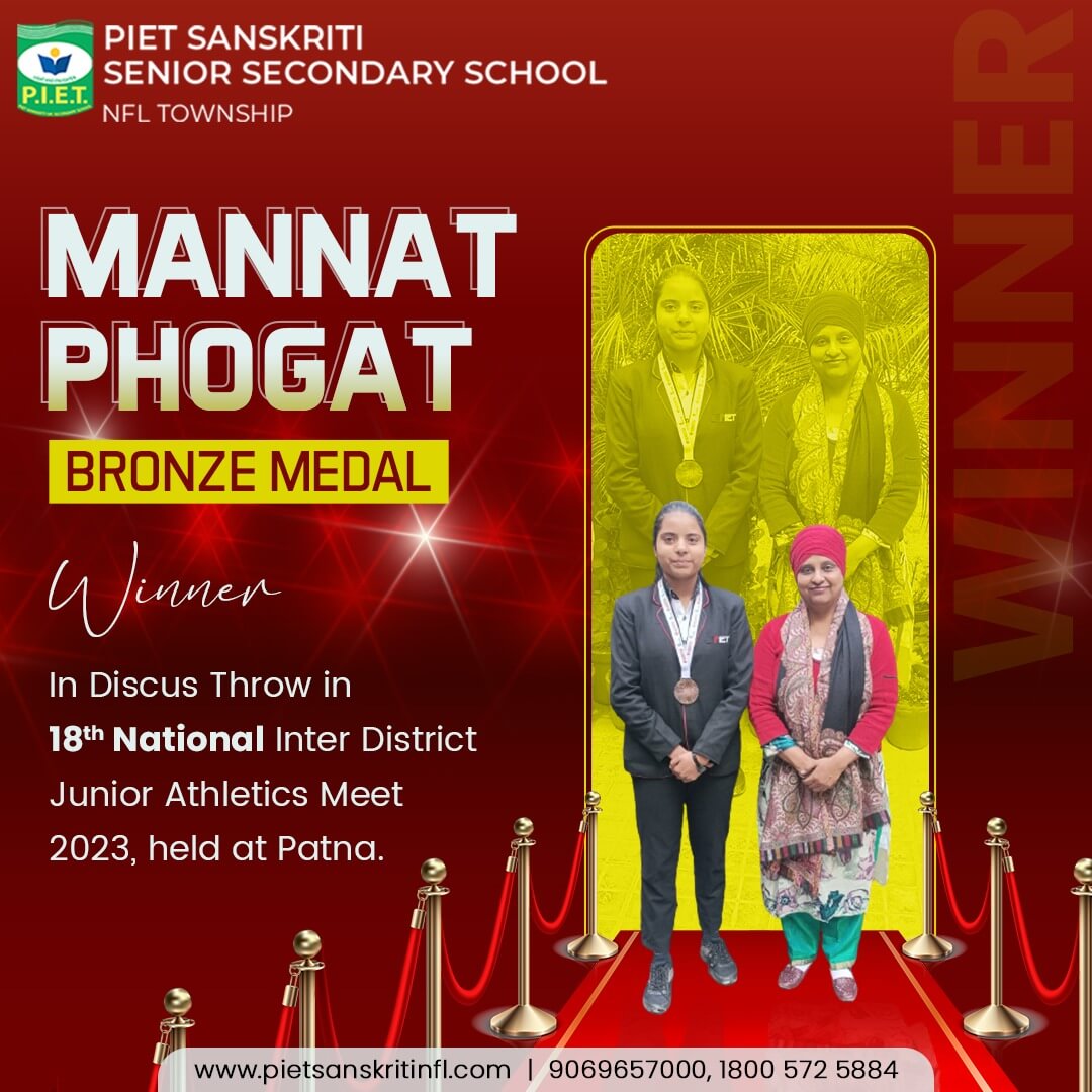Mannat Phogat — PIET Sanskriti Senior Secondary School, NFL Township