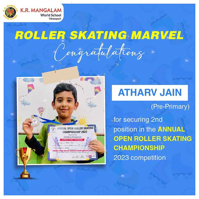 Annual Open Roller Skating Championship 2023 — K.R. Mangalam World School Delhi