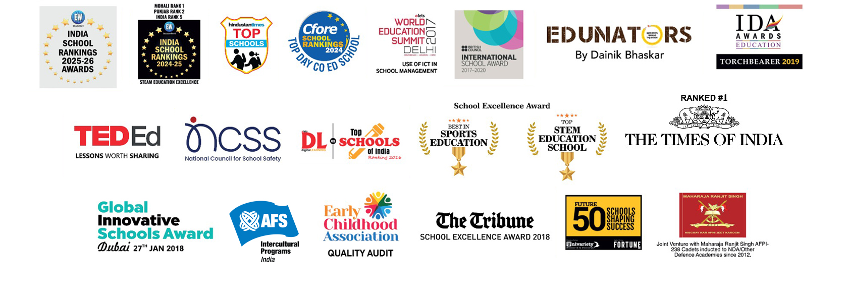 Exclusive Facilities — held by SHEMROCK School, Mohali