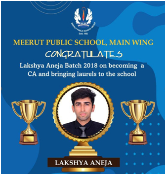 SHUBHAM AGARWAL OF OUTGOING BATCH STOOD 5th IN NEET 2021 — alumnus of Meerut Public School Main Wing