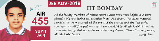 jee online coaching — alumnus of Mitesh Rathi Classes