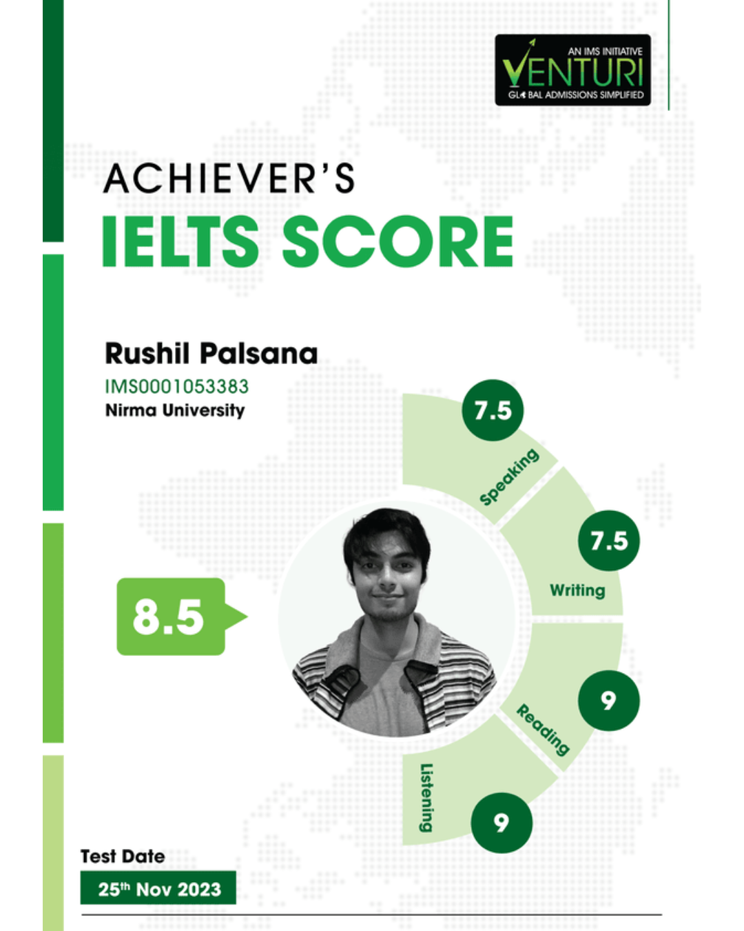 Rushil_IELTS-10 — alumnus of Venturi, Gulbai Tekra, Ahmedabad