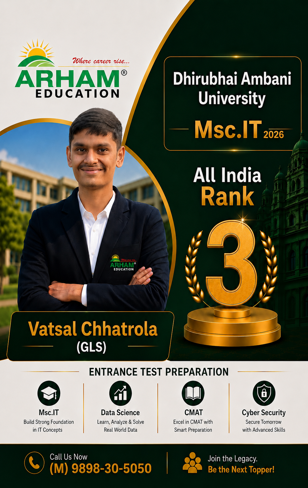 Vatsal Chhatrola air3 (DA) — alumnus of Arham Education, Ahmedabad
