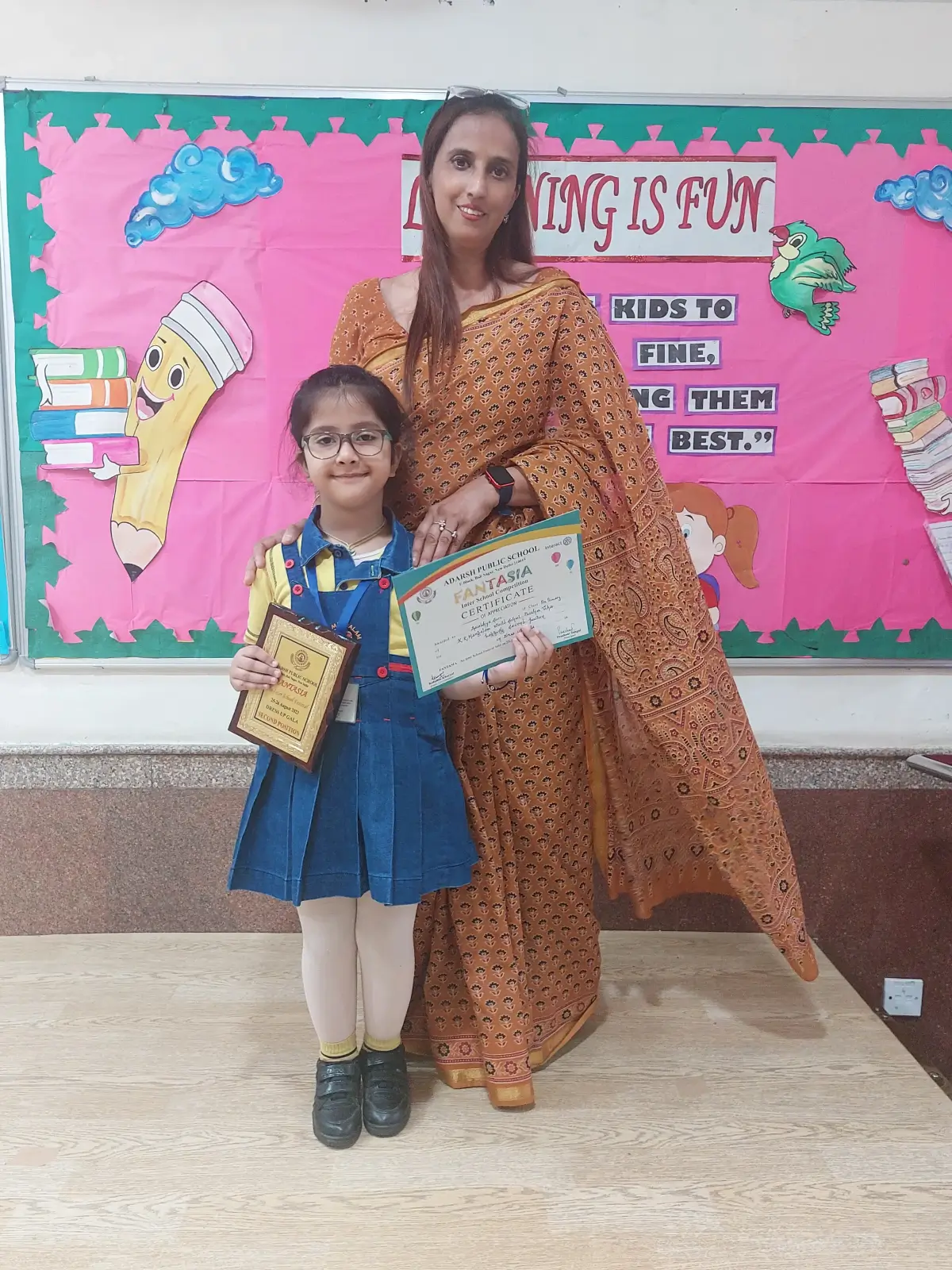 Class K.G Student Secured Second Position in interschool competition — K.R. Mangalam World School Delhi