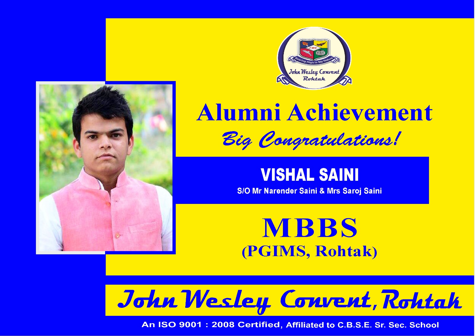 Johnwesley Convent Alumni 5 — alumnus of John Wesley Convent School