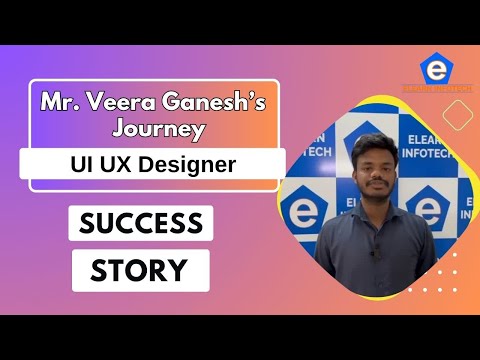 Career success story of Elearn Infotech student — alumnus of ELearn Infotech,Madhapur