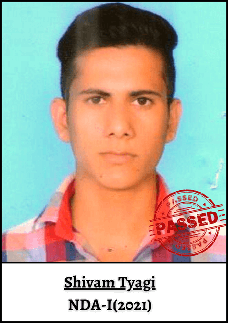 Shivam Tyagi — NDA-I (2021) — Noval Doon Defence Academy - Best NDA Coaching in Dehradun | NDA Foundation | CDS Coaching | Airforce Coaching | SSB Coaching