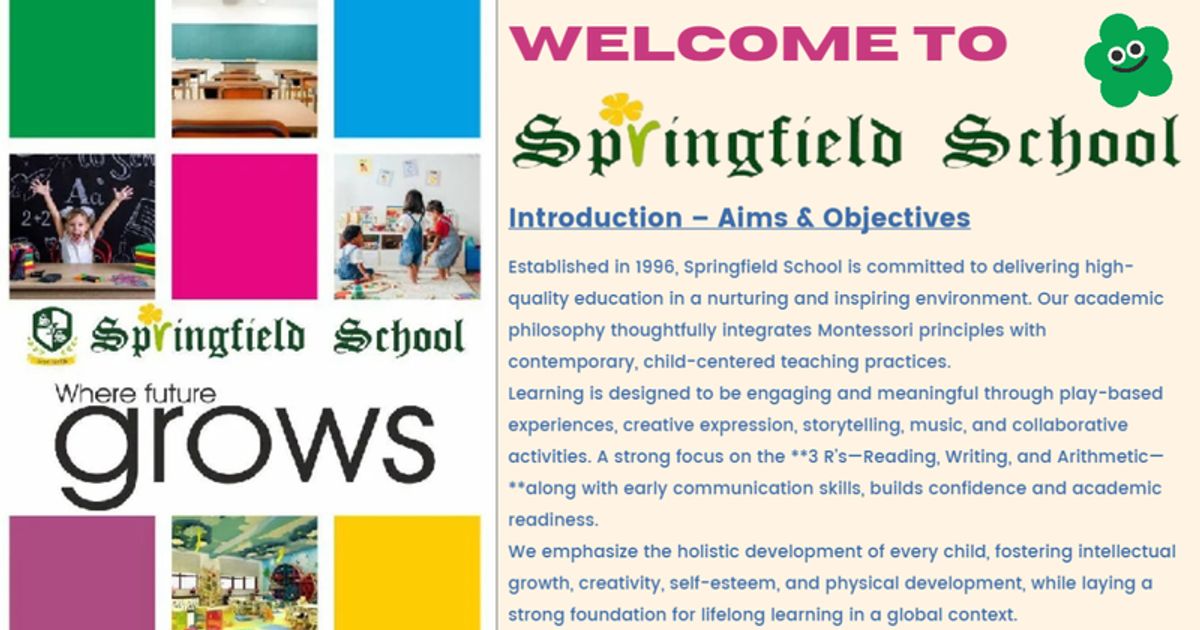 Springfield School, Sector 16 Hisar logo