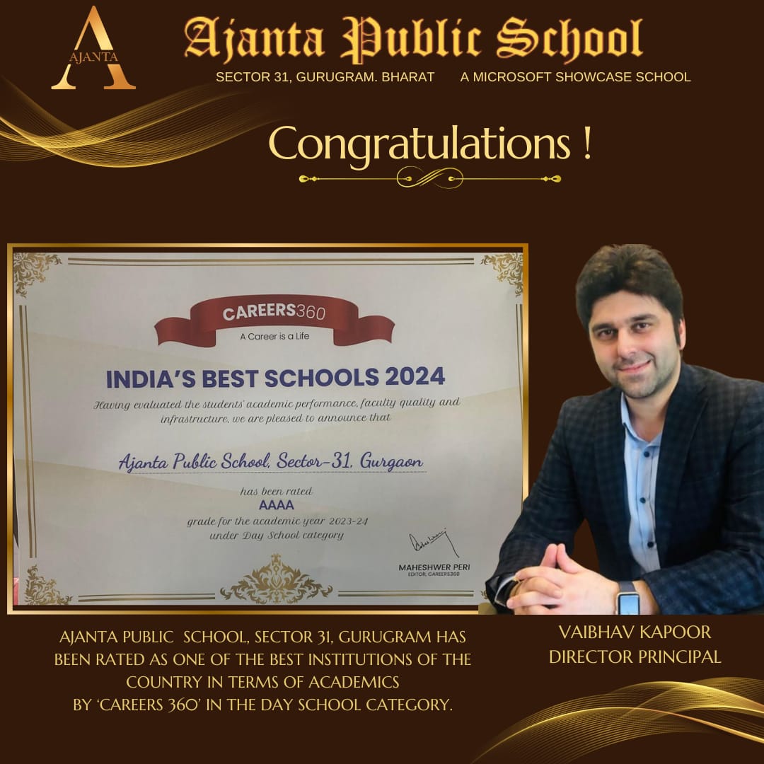 INDIA'S BEST SCHOOLS 2024 — held by Ajanta Public School, Gurugram