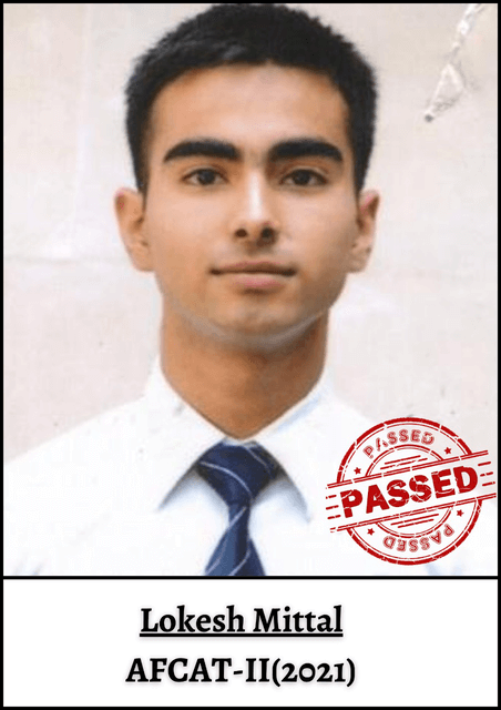 Lokesh Mittal — AFCAT-I (2021) — Noval Doon Defence Academy - Best NDA Coaching in Dehradun | NDA Foundation | CDS Coaching | Airforce Coaching | SSB Coaching
