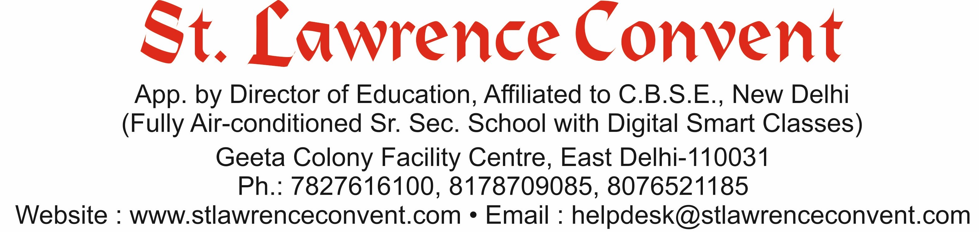 St. Lawrence Convent School, East Delhi logo