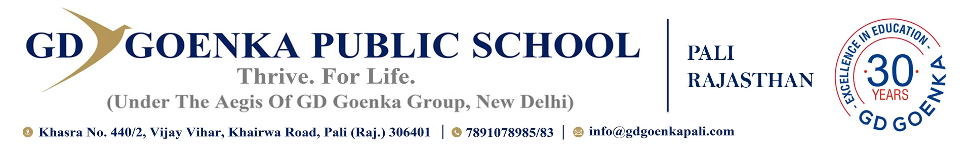 GD Goenka Public School, Pali logo