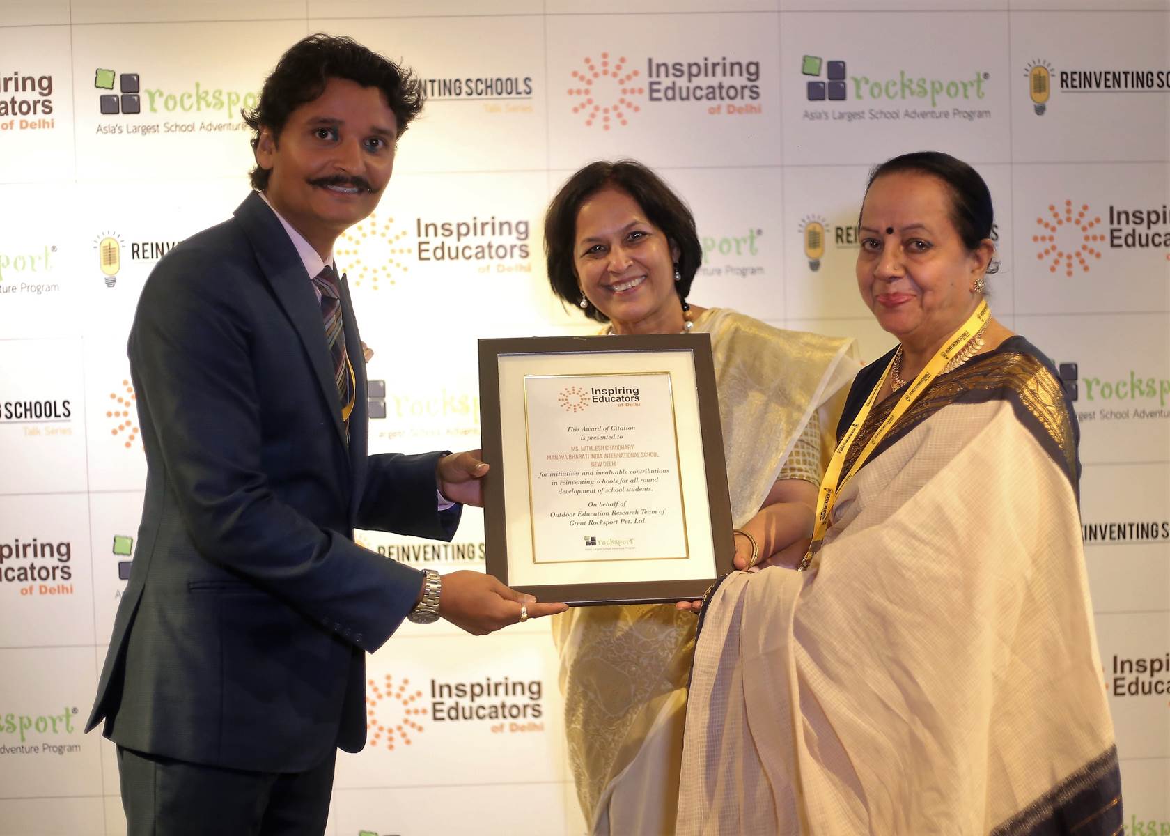 Inspiring Educators Award 2018 — held by Manava Bharti India International School