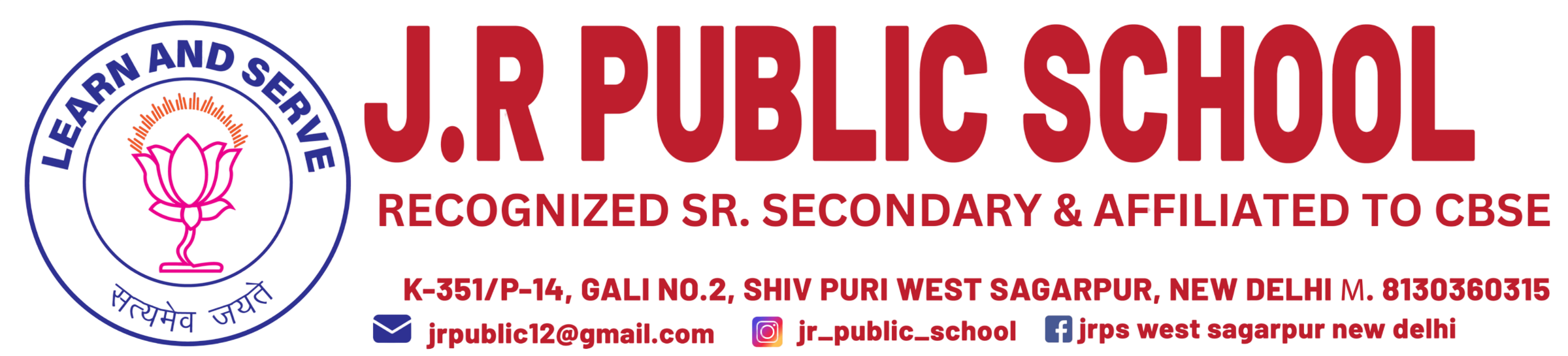 J.R Public School, West Sagarpur Delhi logo
