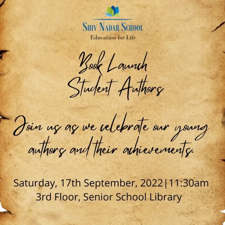 Student Authors Book Launch — alumnus of Shiv Nadar School - Noida