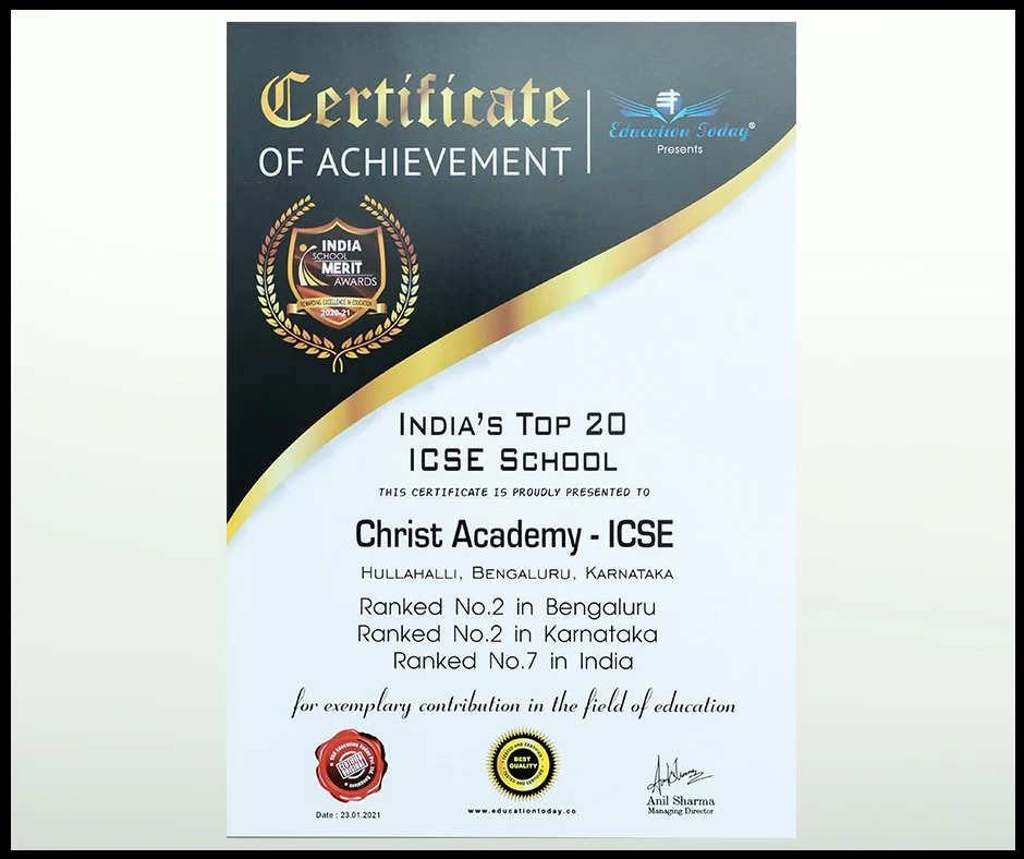UPCOMING EVENTS — Christ Academy ICSE School