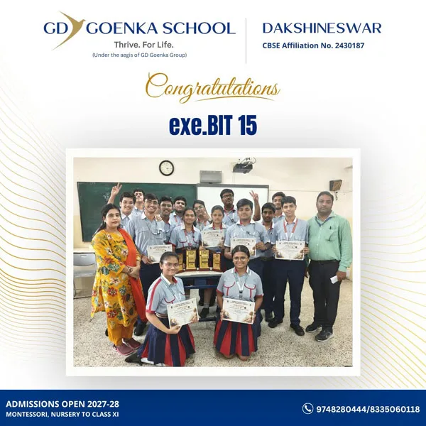 Shines at exe.BIT 15! — GD Goenka Public School, Dakshineswar