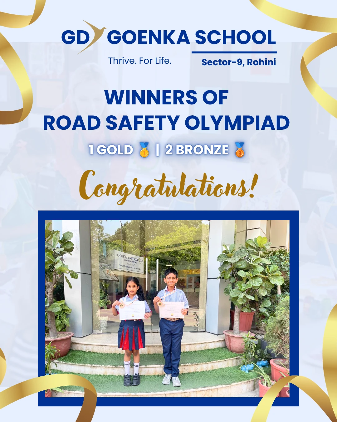 NATIONAL ROAD SAFETY OLYMPIAD — GD Goenka Public School, Rohini Sec-9