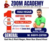 1st Rank - Haryana Topper 2025 — Zoom Academy Hisar