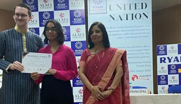 5-day ALMA MUN session — held by Ryan International School, Vasant Kunj, Delhi