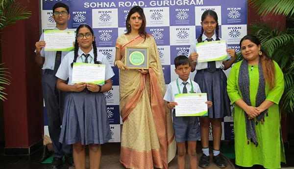 Go Green Award 2019 — held by Ryan International School, Bhondsi, Gurugram