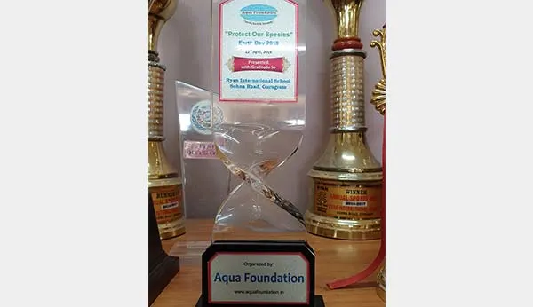 Protect our species Earth Day 2019 Award — held by Ryan International School, Bhondsi, Gurugram